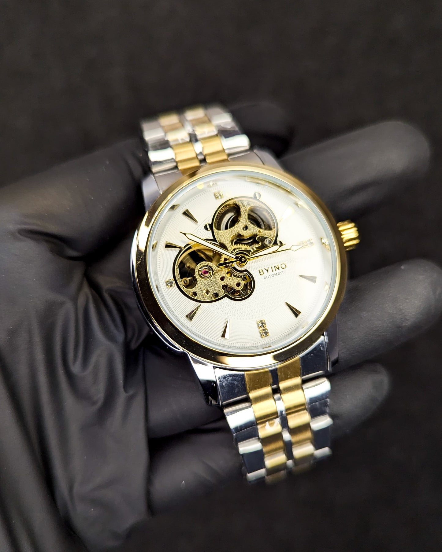 BYINO Automatic Watch - White Dial