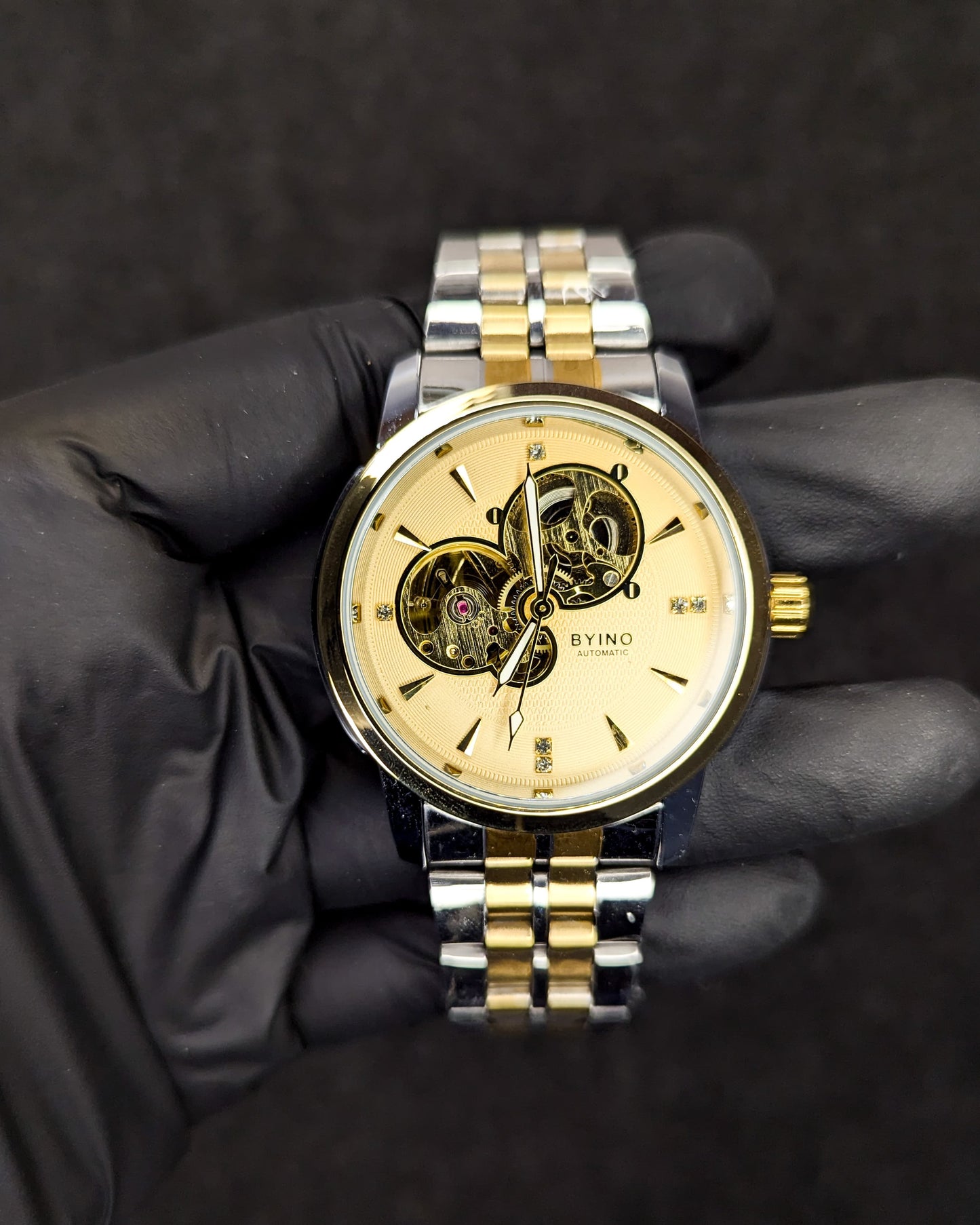 BYINO Automatic Watch - Yellow Dial