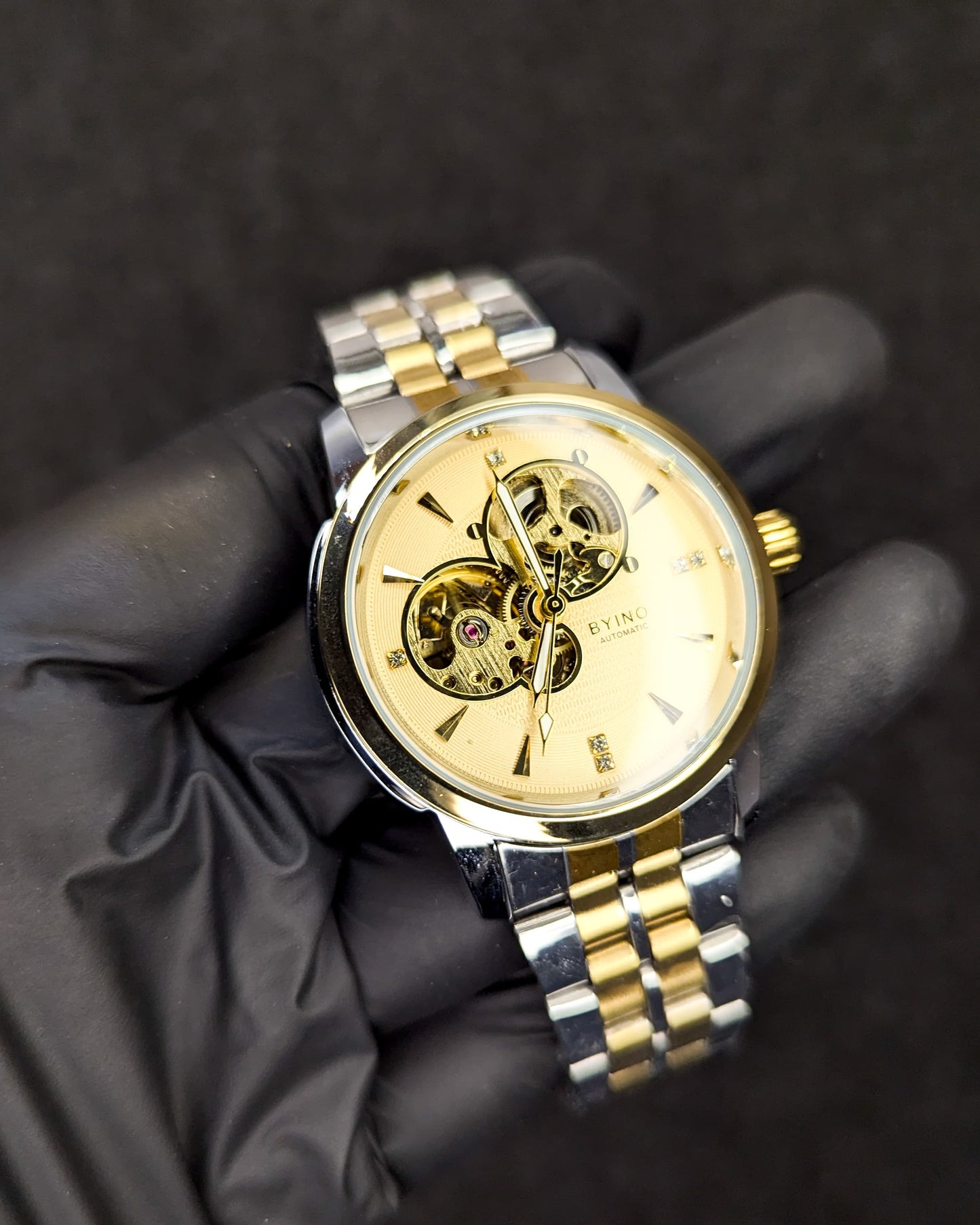 BYINO Automatic Watch - Yellow Dial