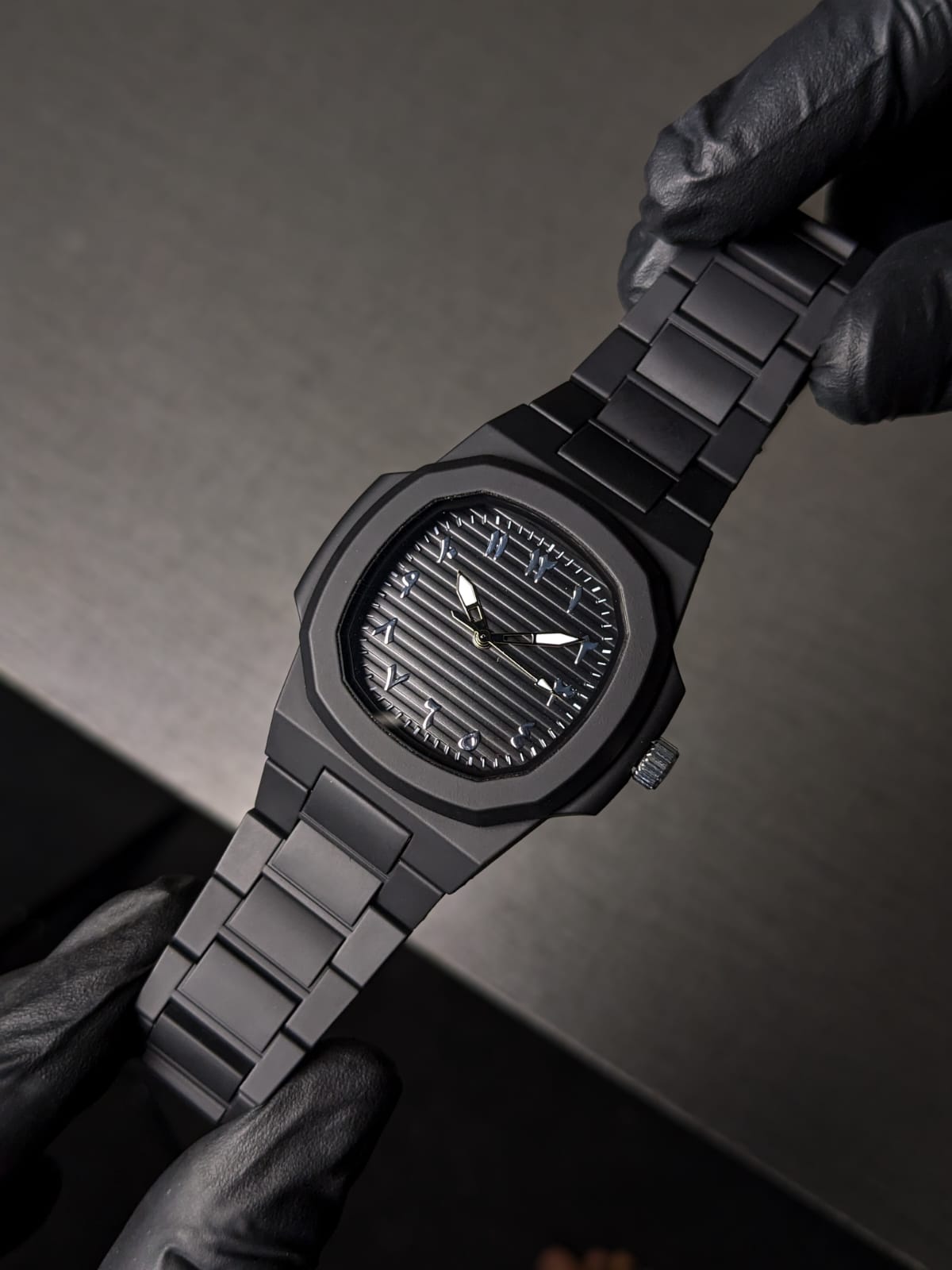 Skmei Original Black Arabic Aura Watch Nautilus Style