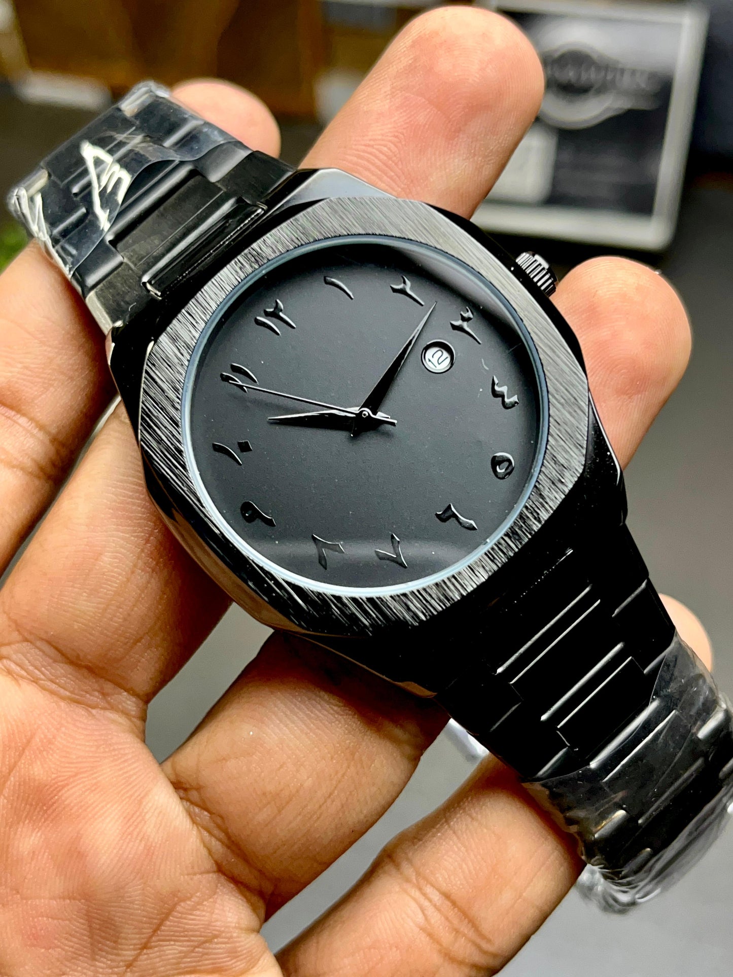 Full Black Arabic Aura Watch (Steel)
