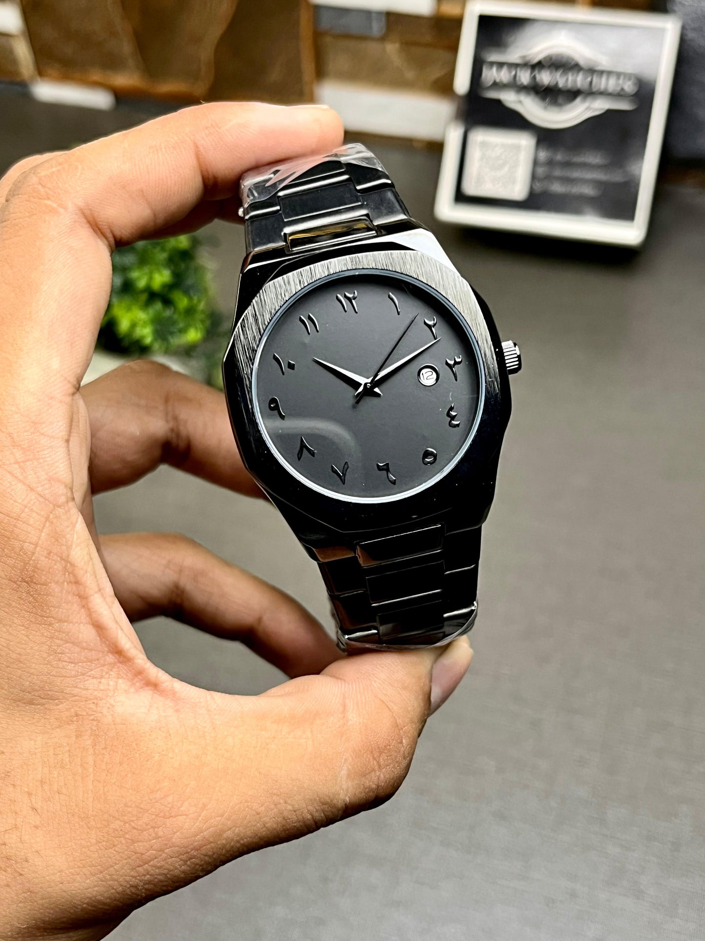 Full Black Arabic Aura Watch (Steel)
