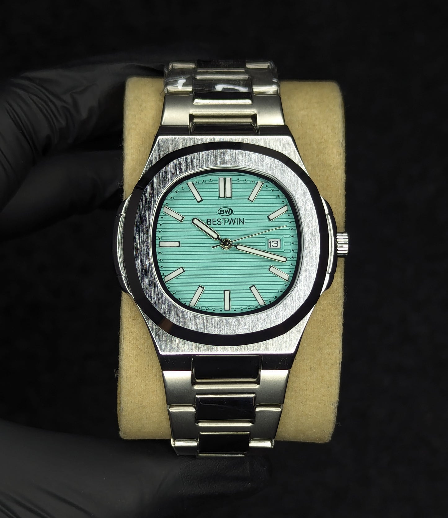 Bestwin Nautilus Date Adjust - Silver-Tiffany