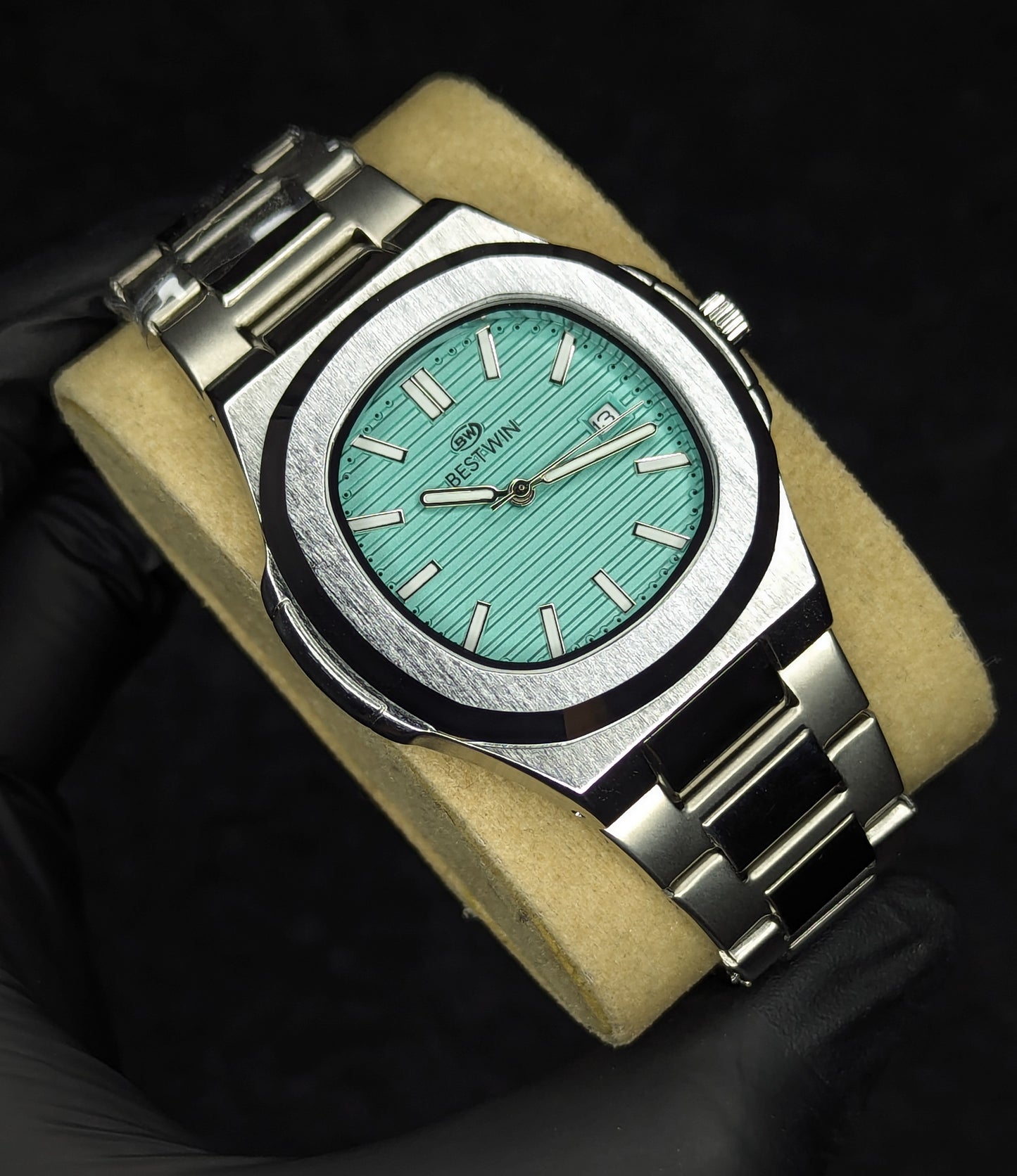 Bestwin Nautilus Date Adjust - Silver-Tiffany