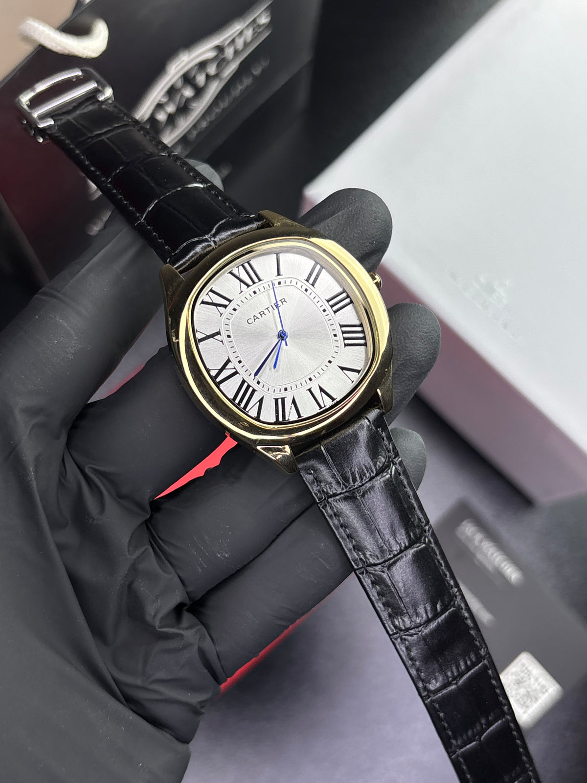 Drive De Crtr Quartz Leather Straps