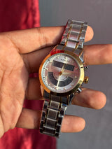 Al Falah Dual Time Watch - TwoTone