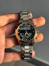 Al Falah Dual Time Watch - TwoTone