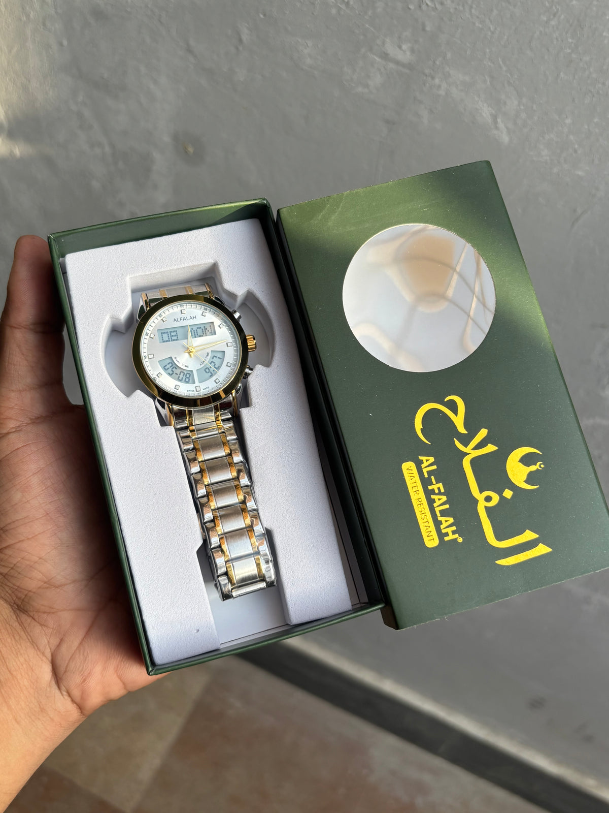 Al Falah Dual Time Watch - TwoTone