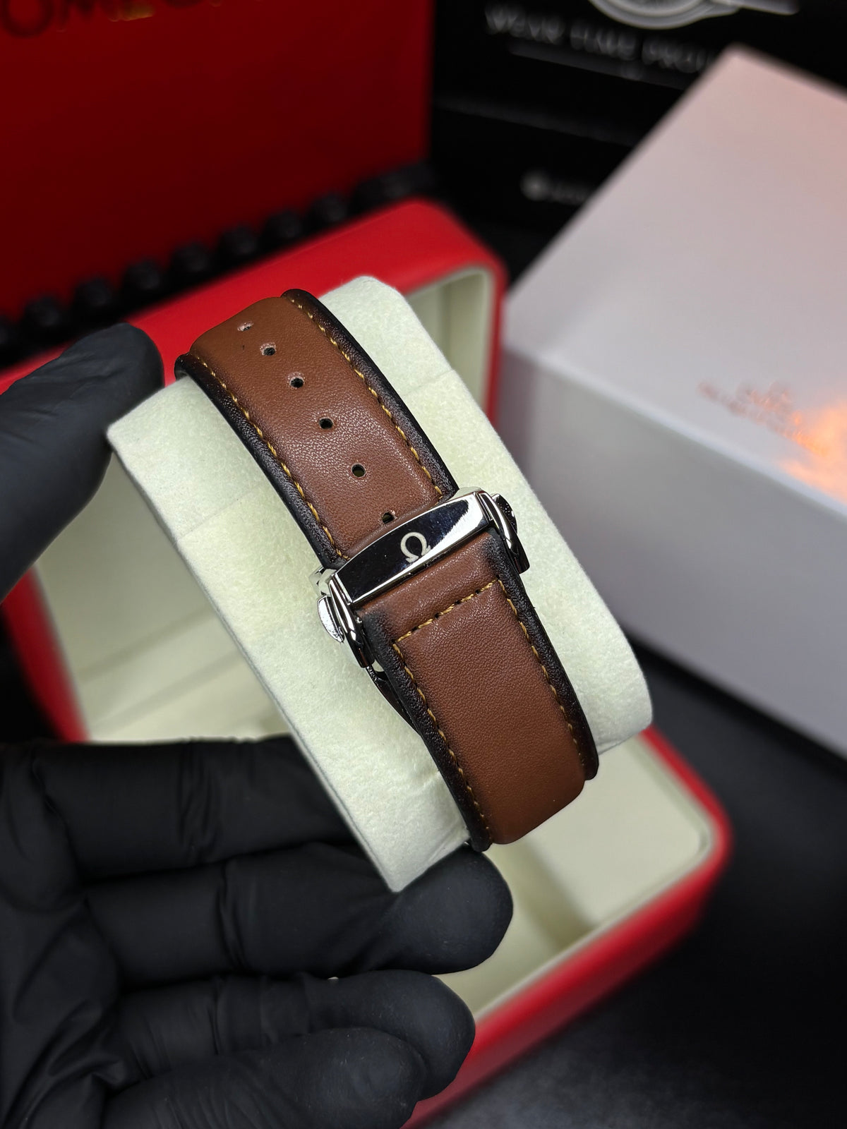 Omga Speedmaster Master Chronometer Leather Strap