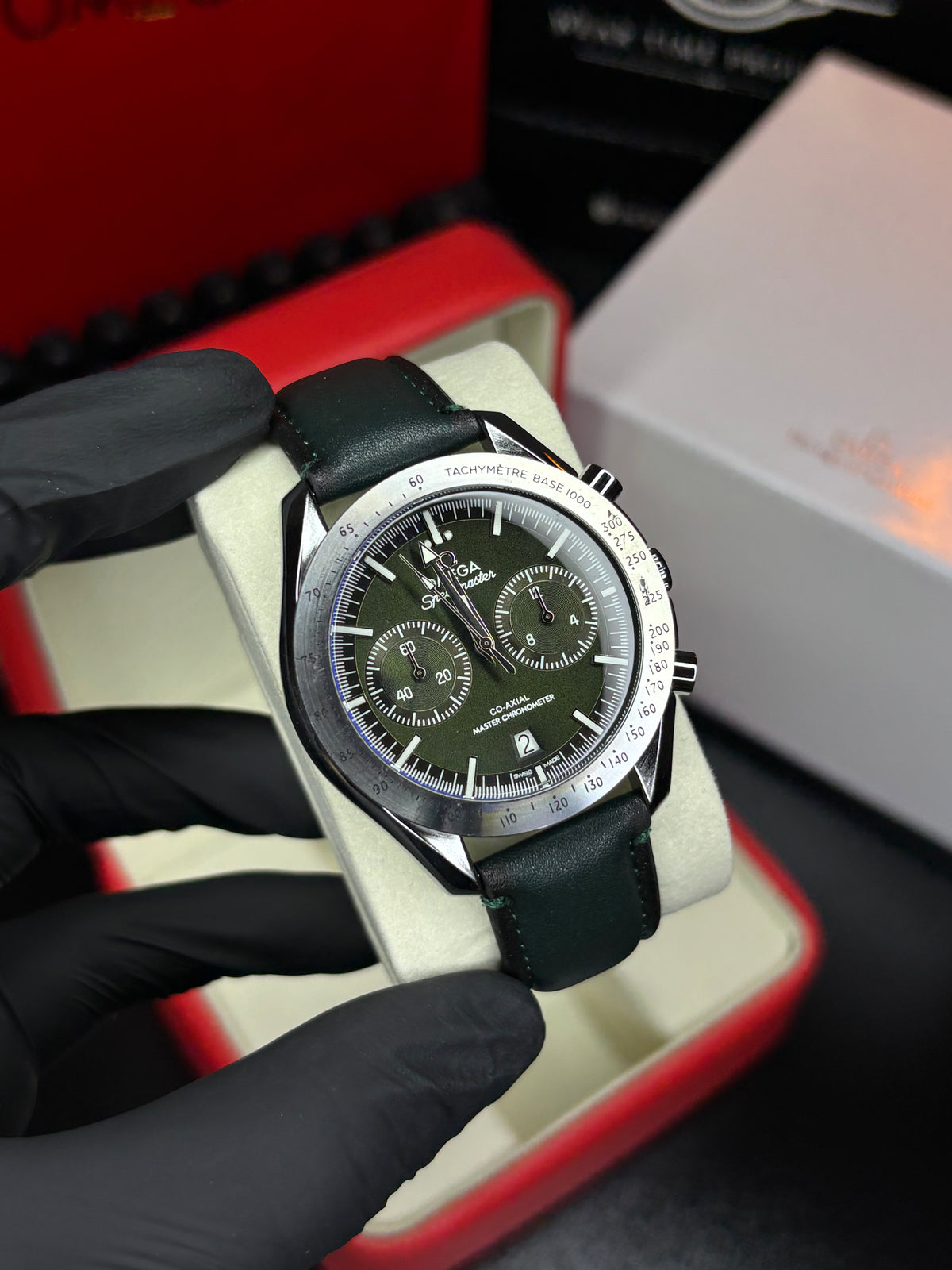 Omga Speedmaster Master Chronometer Leather Strap