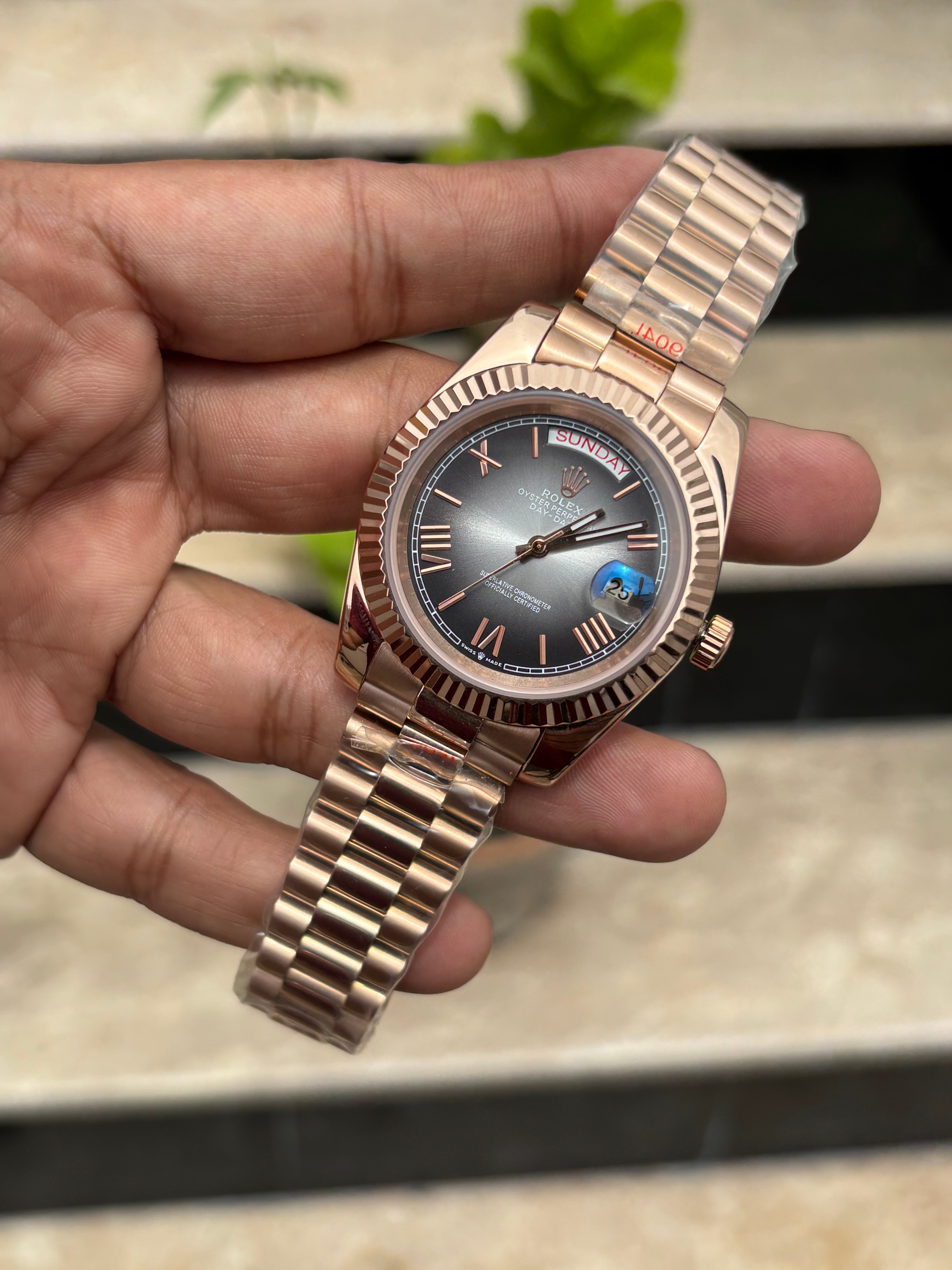 RLX Day-Date Automatic Rose Gold - Slate Ombré