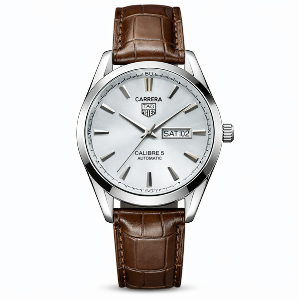 Tag Heuer Calibre 5 Leather Strap Watch