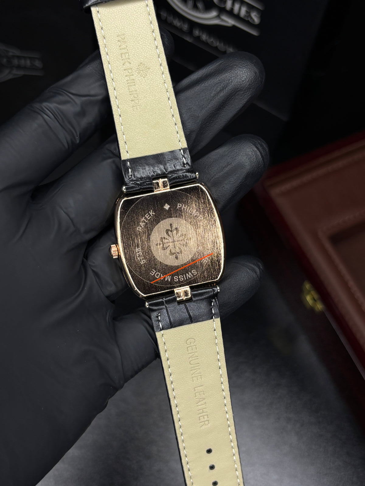Patek Golden Ellipse Leather Straps Quartz - Copper Case
