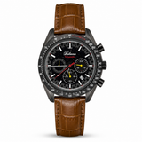 Bolaomo Racing Chronograph Leather Strap Watch