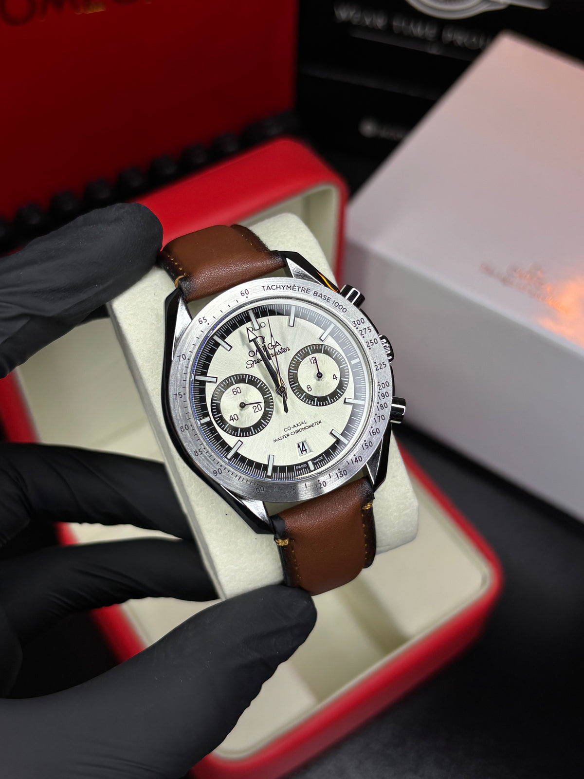 Omga Speedmaster Master Chronometer Leather Strap