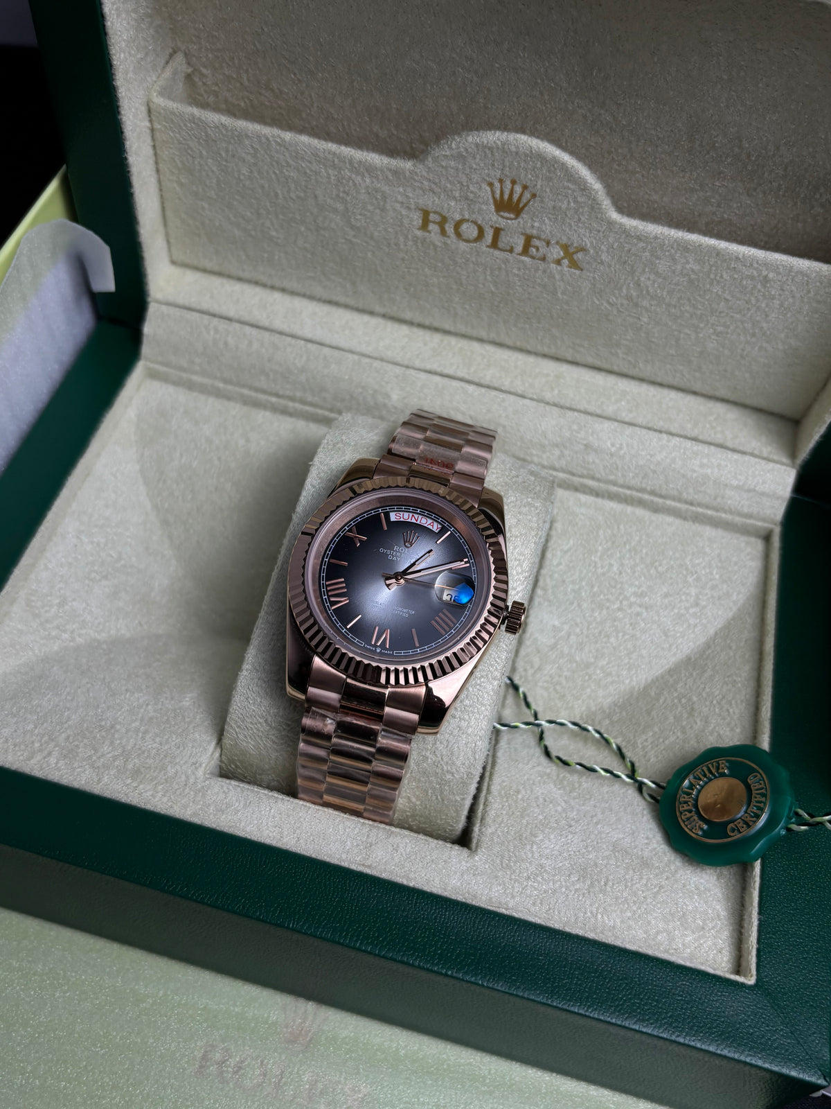 RLX Day-Date Automatic Rose Gold - Slate Ombré