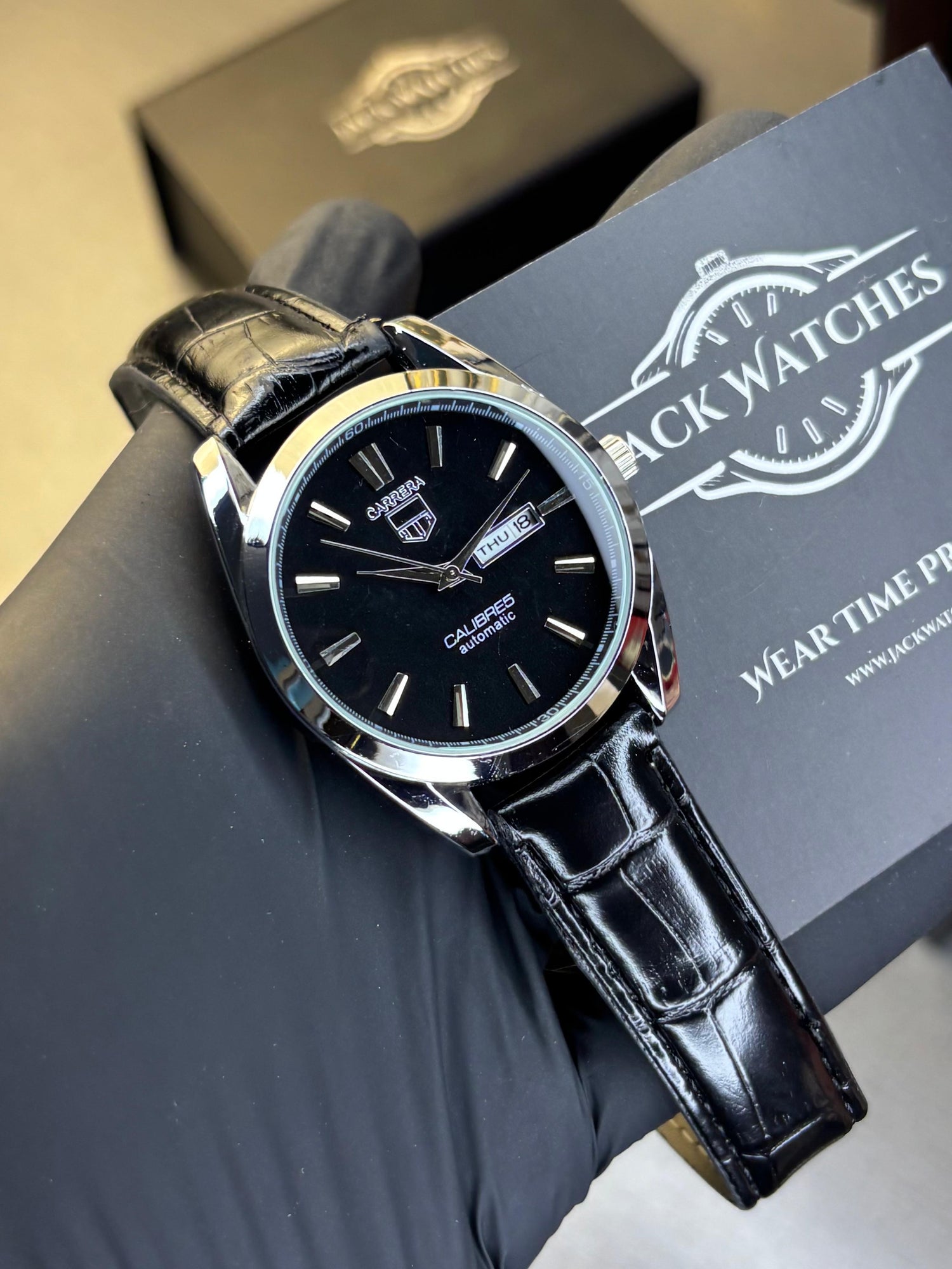Tag Heuer Calibre 5 Leather Strap Watch
