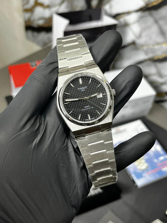 Tsot PRX 38mm Black Waffle Dial Automatic