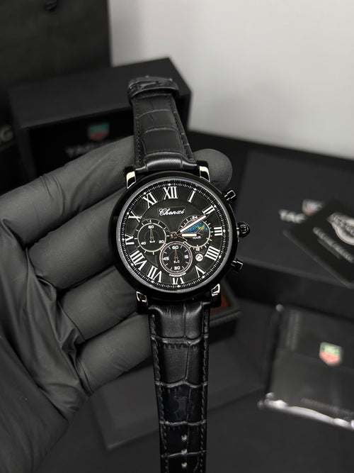 Chenxi Leather Strap Chronograph Watch