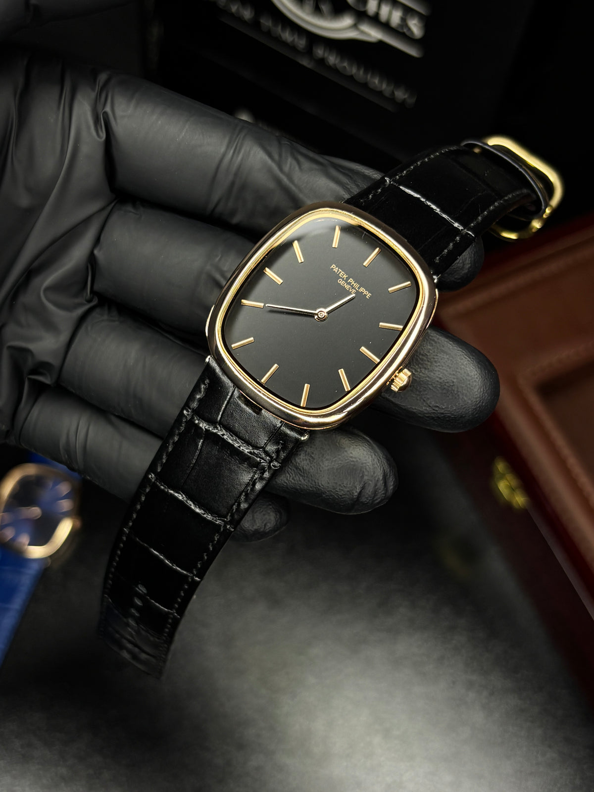Patek Golden Ellipse Leather Straps Quartz - Copper Case