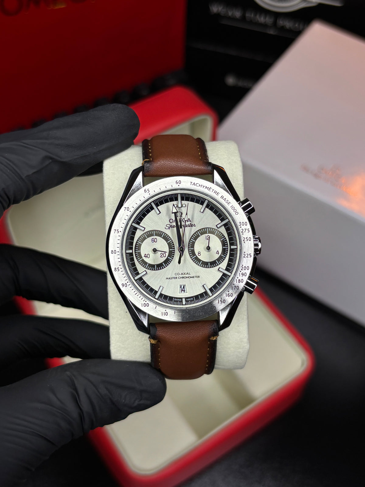 Omga Speedmaster Master Chronometer Leather Strap