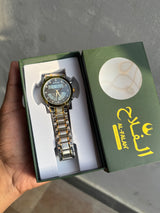 Al Falah Dual Time Watch - TwoTone