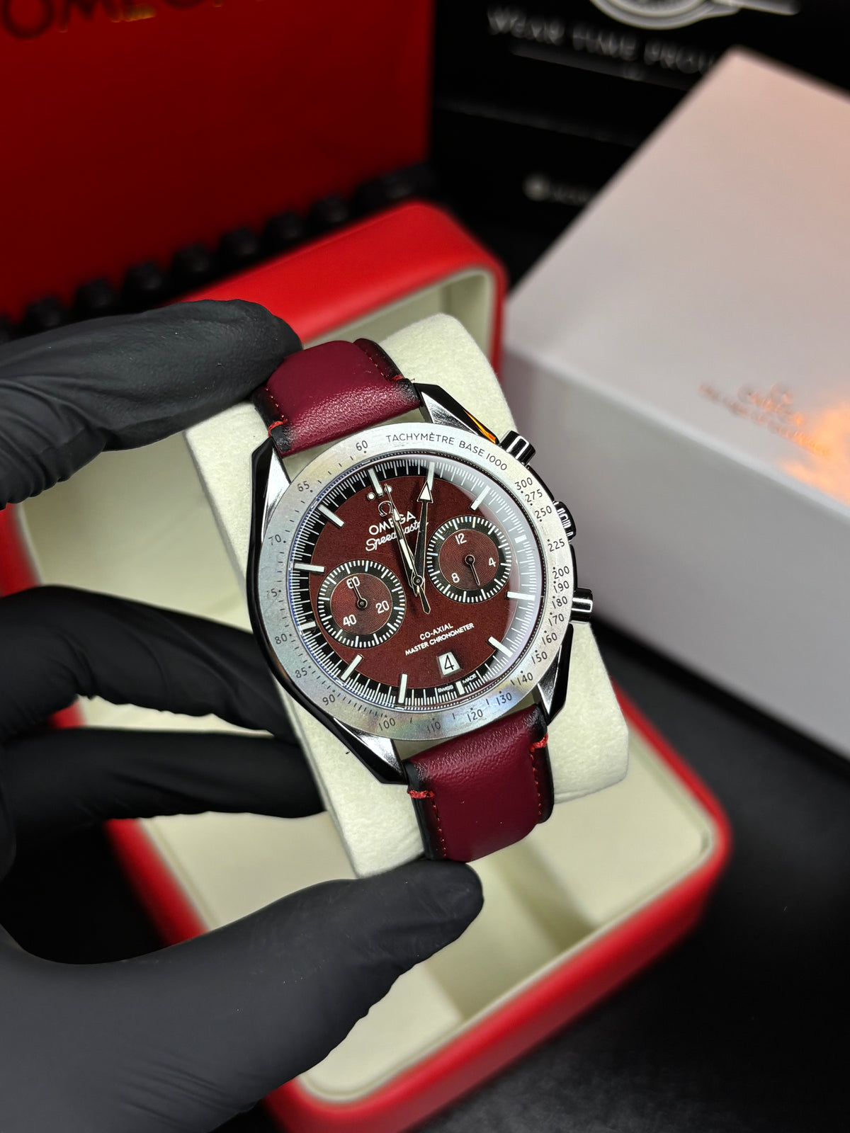 Omga Speedmaster Master Chronometer Leather Strap