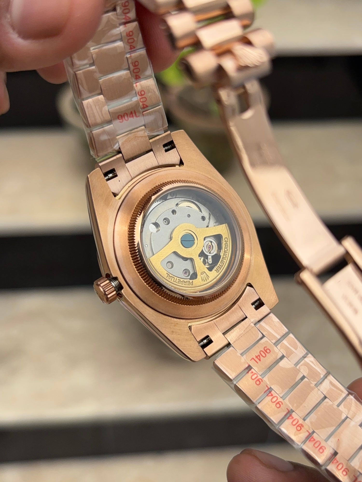 RLX Day-Date Automatic Rose Gold - Chocolate Roman