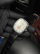 Patek Golden Ellipse Leather Straps Quartz - Silver Case