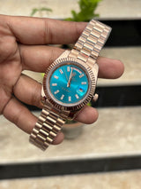RLX Day-Date Automatic Rose Gold - Blue Dial