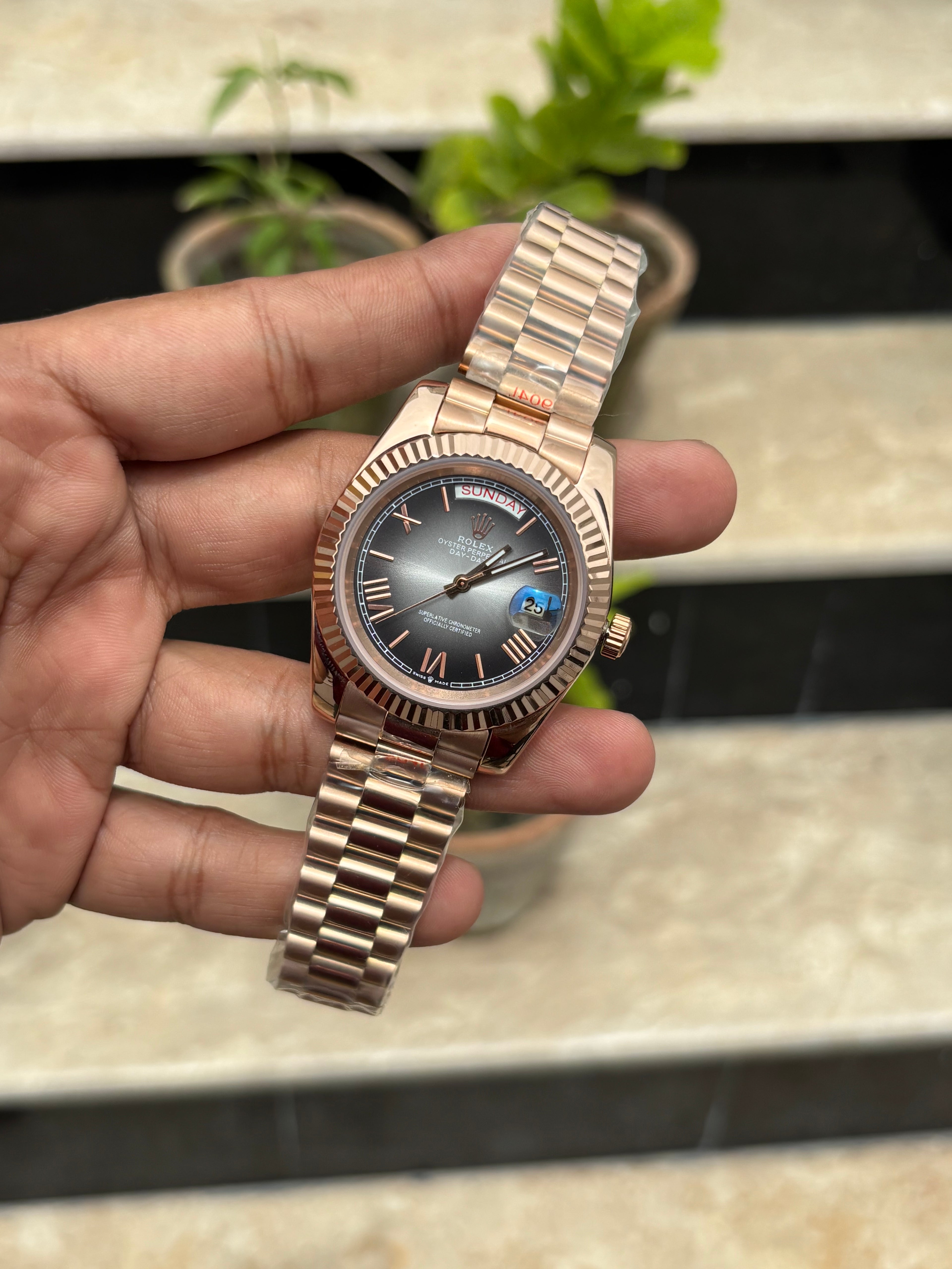 RLX Day-Date Automatic Rose Gold - Slate Ombré