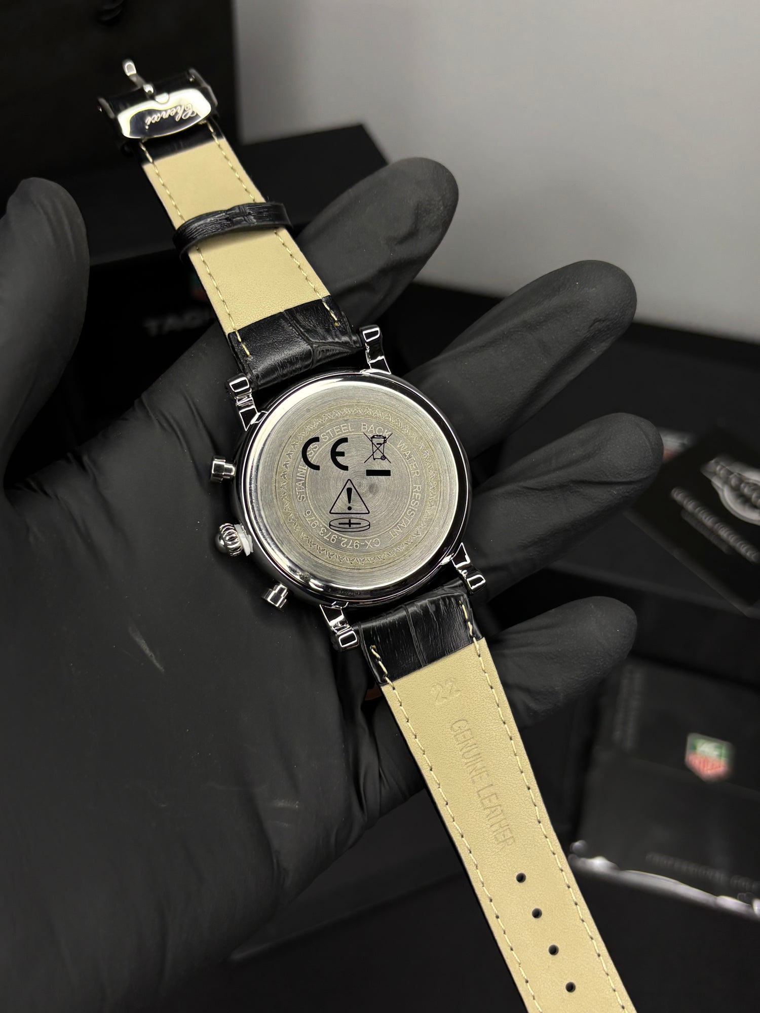Chenxi Leather Strap Chronograph Watch