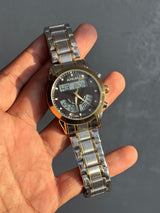 Al Falah Dual Time Watch - TwoTone