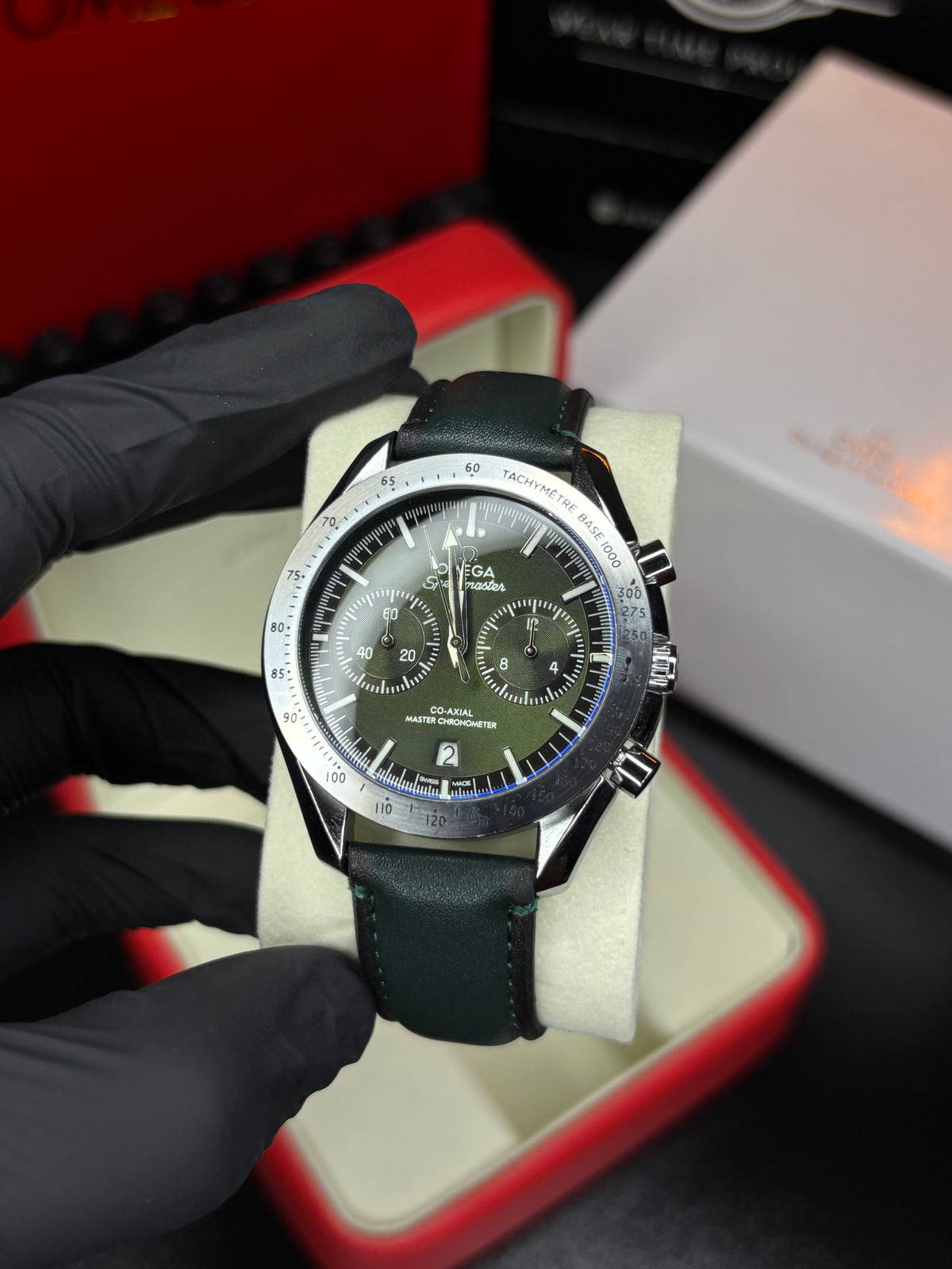 Omga Speedmaster Master Chronometer Leather Strap