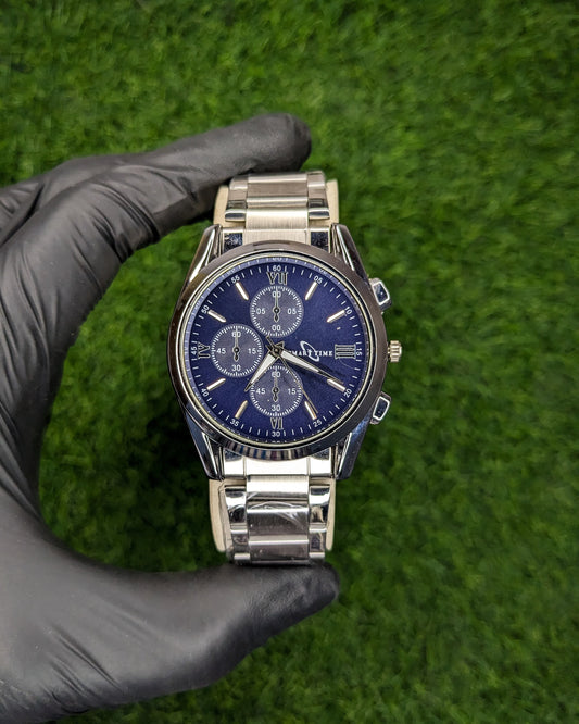 Blue Dial - Stainless Steel Watch