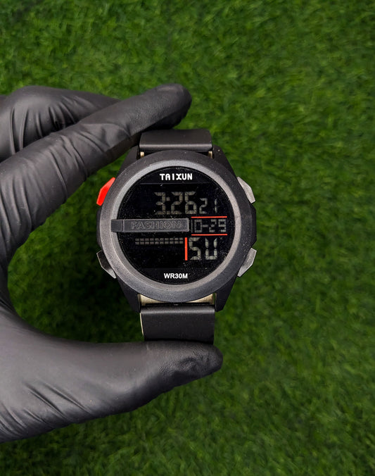 Taixon Water Proof Sport Watch -Black Straps