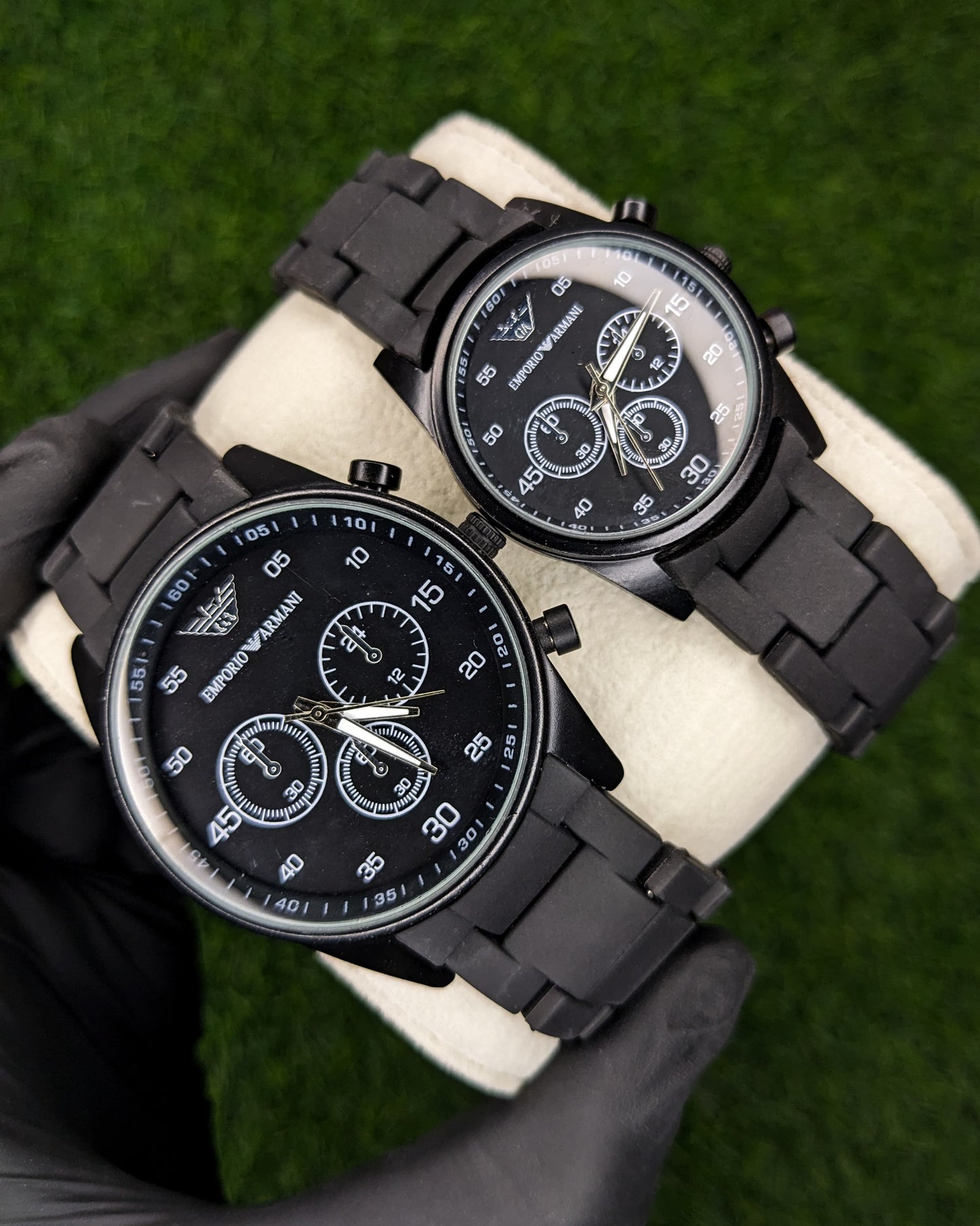 Black Armani Couple Watches