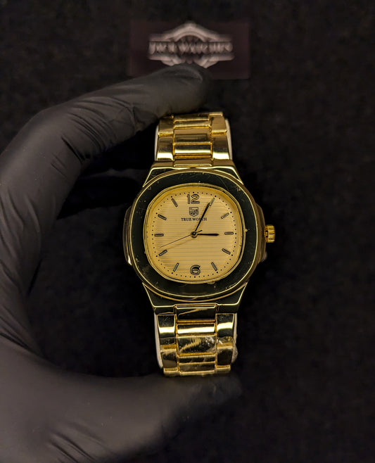 True Worth Nautilus Watch - Golden With Golden Dial