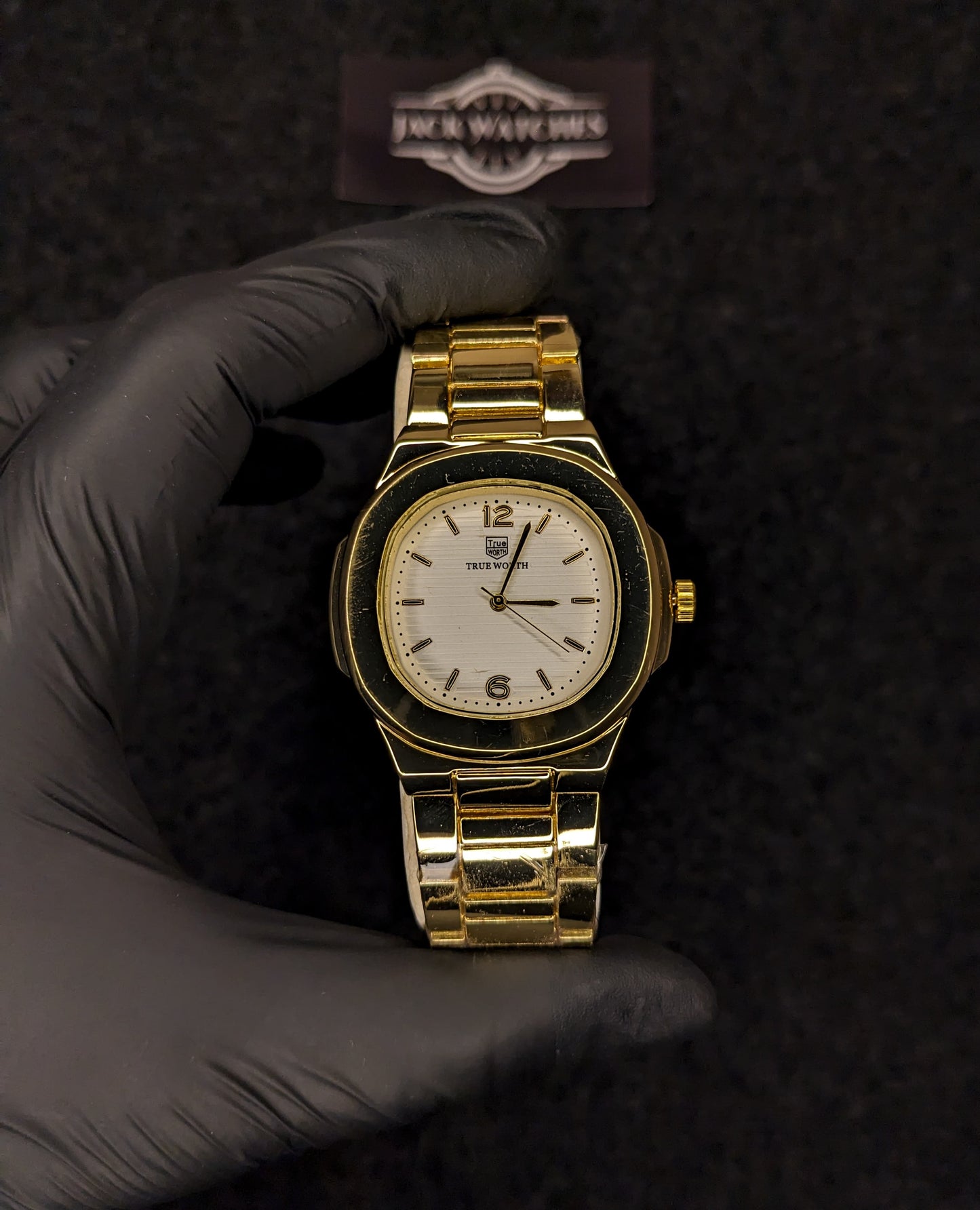 True Worth Nautilus Watch - Golden With White Dial