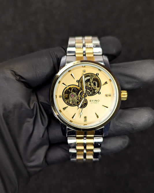 BYINO Automatic Watch - Yellow Dial