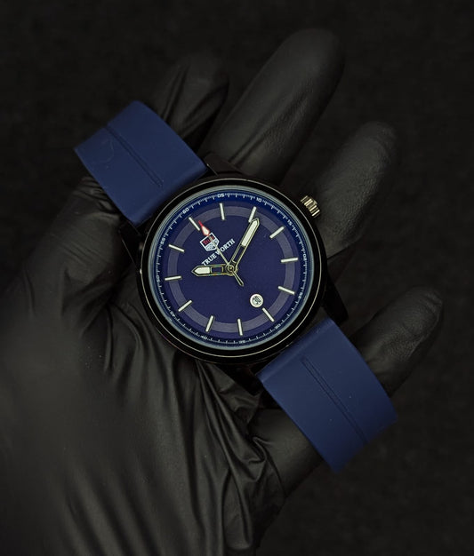 True Worth Silicon Strap Watch With Magnetic Lock - Blue
