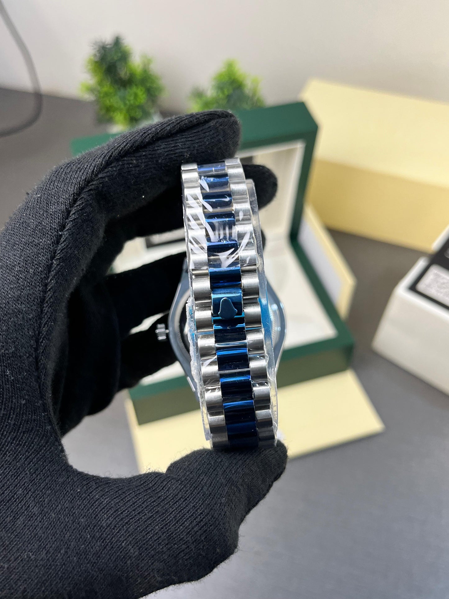 RLX Datejust President – Two-Tone Blue & Silver with Arabic Counts