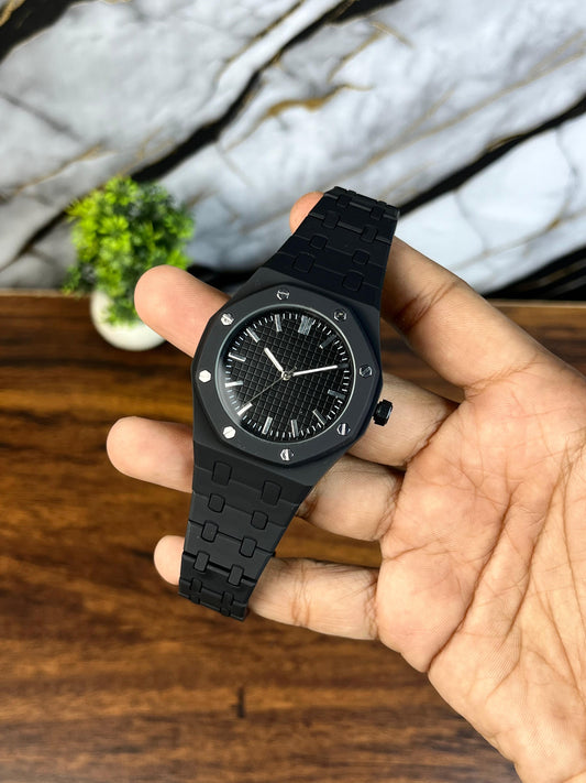 Full Black AP Style Fibre Watch