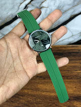 UP Arabic Dial Watch with Leaves Texture | Magnetic Lock