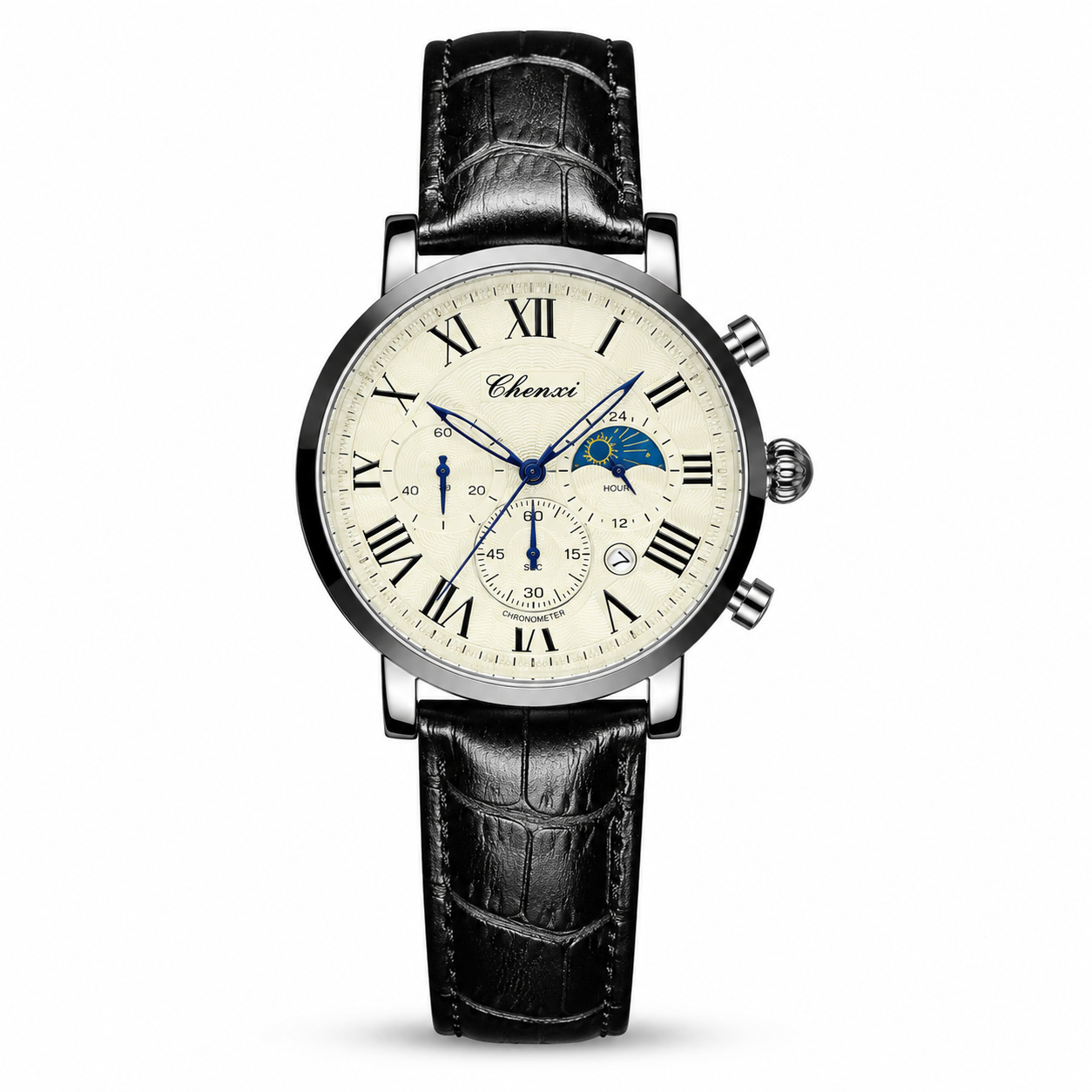 Chenxi Leather Strap Chronograph Watch