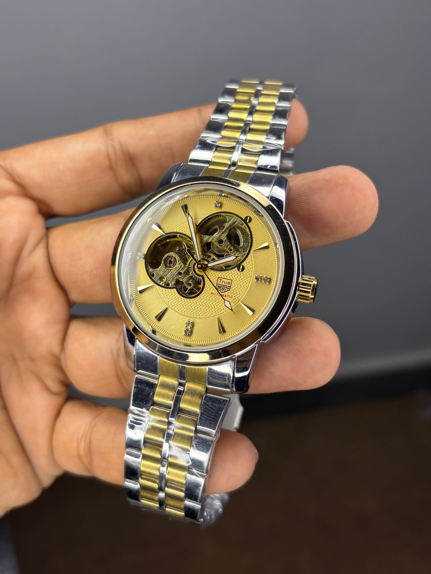 True Worth Automatic Skeleton Watch - R4053