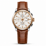 Tsot Leather Strap Chronograph Watch