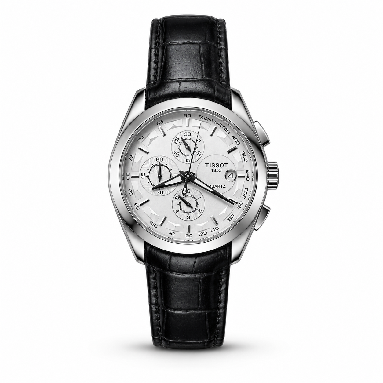 Tsot Leather Strap Chronograph Watch
