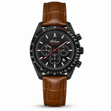 Bolaomo Racing Chronograph Leather Strap Watch