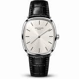 Patek Golden Ellipse Leather Straps Quartz - Silver Case